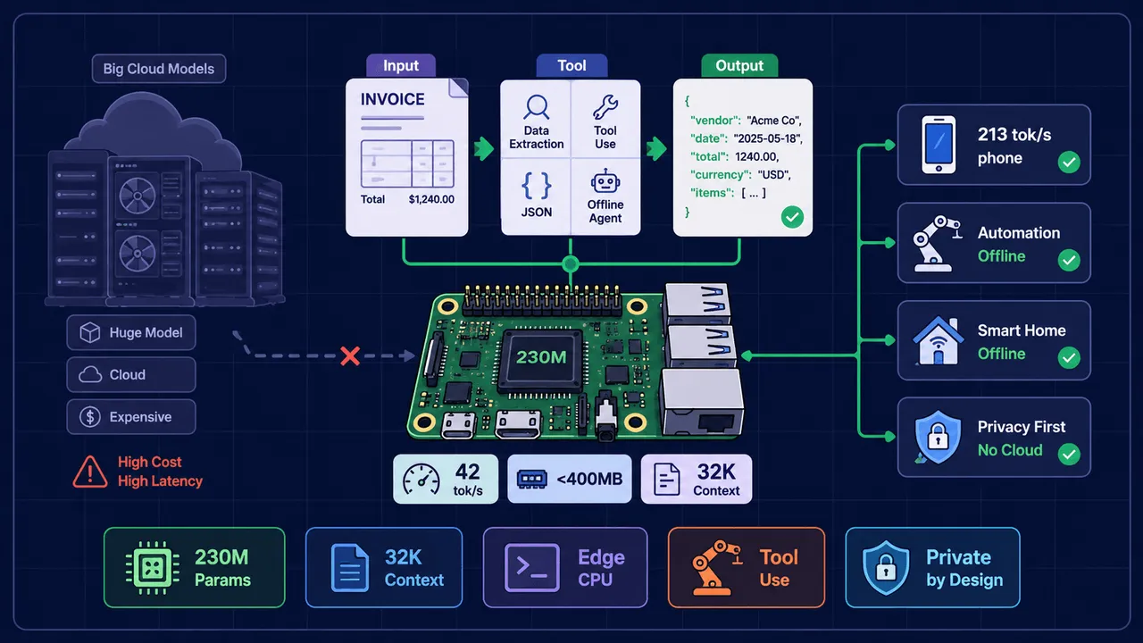 A Raspberry Pi 5 board actively processing data alongside a smartphone, symbolizing lightweight edge AI.
